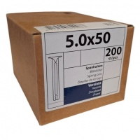 Spanhulzen 5.0 x 50 - 200 stuks