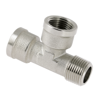 BONFIX messing vertind draadfitting T-stuk 3/8inch RpRpR