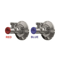 Anco hoekstopkraan 1/2inch x 1/2inch set met rozet, rvs filter en automatisch uitschakelsysteem