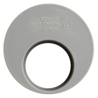 Martens 50mm x 90mm PVC verloopring inwendig grijs