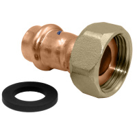 AesPRES Uniko koper persfitting wartelkoppeling binnendraad 15mm x 3/4inch 