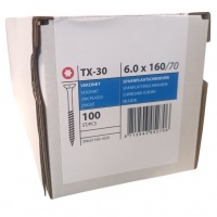 Spaanplaatschroeven 6.0 x 160 deeldraad - 100 stuks