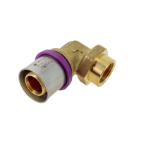 BONFIX Alu-pers messing persfitting bocht / knie binnendraad 26mm x 1/2inch FRp