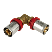 BONFIX Alu-pers messing persfitting bocht / knie 16mm