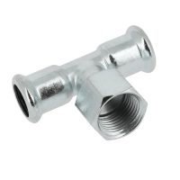 BONFIX press C-staal T-stuk 22mm x 1/2inch x 22mm