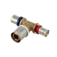 BONFIX Alu-pers messing persfitting T-stuk verloop 20mm x 25mm x 16mm FFF