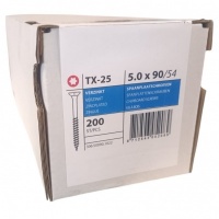 Spaanplaatschroeven 5.0 x 90 deeldraad verzinkt - 200 stuks