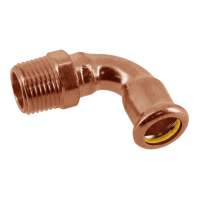 BONFIX press RK gas bocht 90 graden 3/4inch x 22mm FR