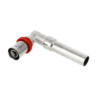 BONFIX Alu-pers messing persfitting bocht / knie insteek 16mm x 15mm FM