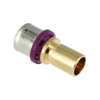 BONFIX Alu-pers - messing perskoppeling - insteekkoppeling insteekverloop 26mm x 22mm