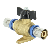 BONFIX Alu-pers messing persfitting kogelkraan 20mm