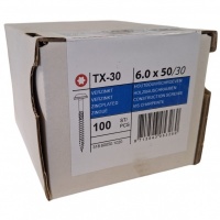 Tellerkopschroeven 6.0 x 50 deeldraad - 100 stuks