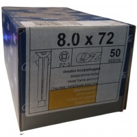QZ kozijnpluggen panhead 8.0 x 72 - 50 stuks