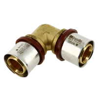 BONFIX Alu-pers - messing perskoppeling / persfitting - bocht / knie 32mm