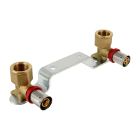 BONFIX Alu-pers messing persfitting muurplaatbeugel 16mm x 1/2inch