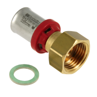 BONFIX Alu-pers - messing perskoppeling 2-delig wartelkoppeling binnendraad 16mm x 3/4inch