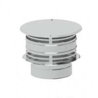 SKS 130 - dubbelwandig rookkanaal rvs trekkende regenkap diameter Ø130-190mm
