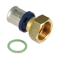 BONFIX Alu-pers messing persfitting 2-delig wartelkoppeling 20mm x 3/4inch