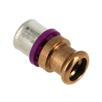 BONFIX Alu-pers - messing perskoppeling / persfitting - recht verlopend 26mm x 22mm