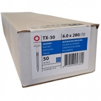 Tellerkopschroeven 6.0 x 280 deeldraad - 50 stuks