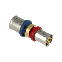 BONFIX Alu-pers messing persfitting verloop recht 20mm x 16mm