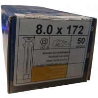 QZ kozijnpluggen panhead 8.0 x 172 - 50 stuks