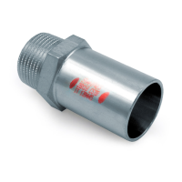 Steelpres C-staal M persfitting insteekkoppeling buitendraad 15mm x 1/2inch MR