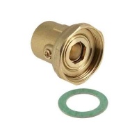 BONFIX messing draadfitting kogelkraan voor pompaansluiting 1inch x 1 1/2inch RpRp