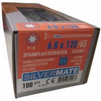 Silvermate chipboard screws 6.0 x 120 partial thread - 100 pcs