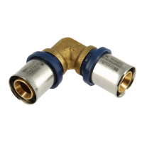 BONFIX Alu-pers messing persfitting bocht / knie 20mm