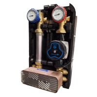 EnergyBy pompgroep met solar platenwisselaar (28 platen) en bypass met circulatiepomp