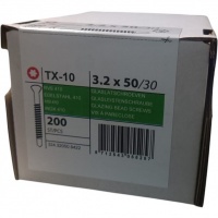 Glaslatschroeven rvs zelfborend 3.2 x 50 - 200 stuks