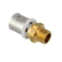 BONFIX Alu-pers - messing perskoppeling - persfitting - puntstuk 3/4inch x 25mm FR