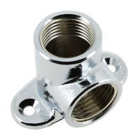 BONFIX messing verchroomd draadfitting muurplaat 1/2inch RpRp