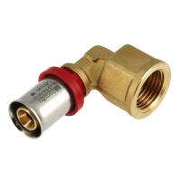 BONFIX Alu-pers messing persfitting bocht / knie 16mm x 1/2inch FRp