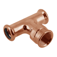 BONFIX press fitting red copper Tee female thread 35mm x 1/2inch x 35mm FRpF