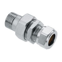 BONFIX messing knelfitting radiatorkoppeling recht vertind 1/2inch x 15mm FR