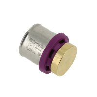 BONFIX Alu-pers - messing perskoppeling / persfitting - eindkap 26mm