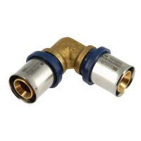 Bonfix Alu-pers kniekoppeling 20 x 20 mm messing persfitting (bocht 90°)