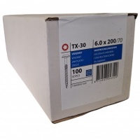 Tellerkopschroeven 6.0 x 200 deeldraad - 100 stuks