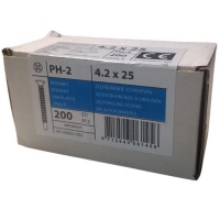 Self driling screws with drilling point 4.2 x 25 galvanized - 200 pcs