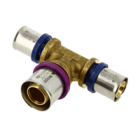 BONFIX Alu-pers - messing perskoppeling / persfitting - T-stuk verloop 20mm x 26mm x 20mm