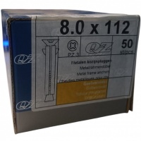 QZ kozijnpluggen panhead 8.0 x 112 - 50 stuks
