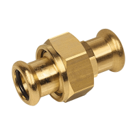 BONFIX press red copper 3-piece coupling 22mm x 22mm FF