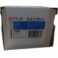 Chipboard screws 6.0 x 70 partial thread galvanized - 100 pcs