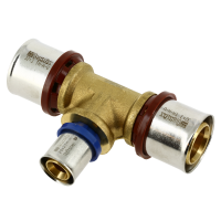 BONFIX Alu-pers - messing perskoppeling / persfitting - T-stuk verloop 32mm x 20mm x 32mm