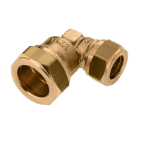 BONFIX messing knelfitting knie / bocht verlopend 15mm x 12mm FF