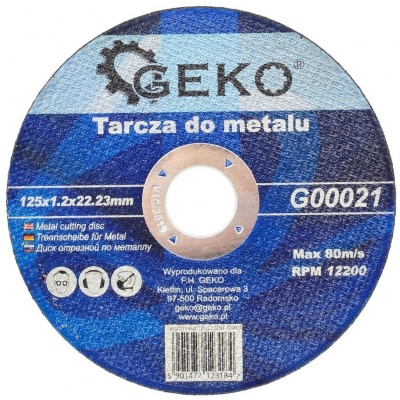 Foto van Doorslijpschijf voor metaal 125 x 1,2 x 22,23 mm (metaalschijf) - 10 stuks