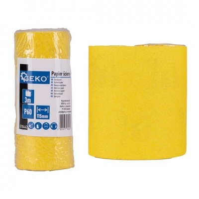 Photo of GEKO Sandpaper Roll P60 – 115 mm x 3 m – For Coarse Sanding