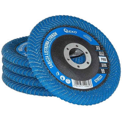 Foto van Zirkonium lamellenschijf 125mm P80 - 5 stuks